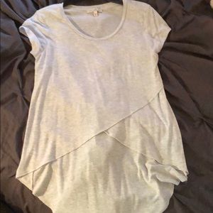 Express High-Low light grey tee